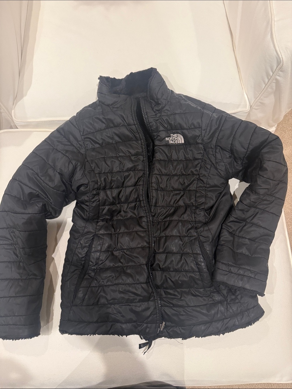 The North Face Kids Black Quilted Puffer Coat